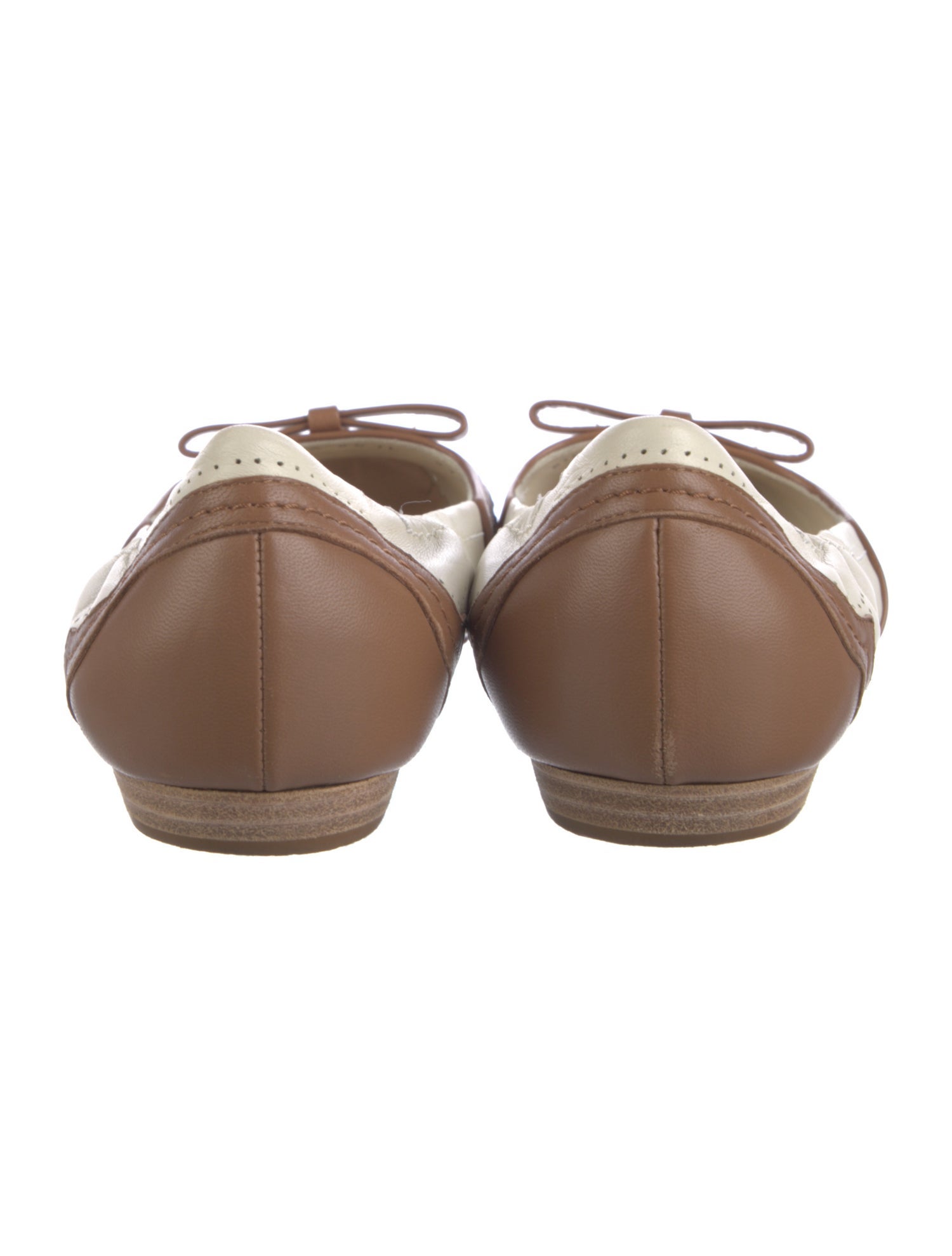 Bally Leather Colorblock Pattern Ballet Flats